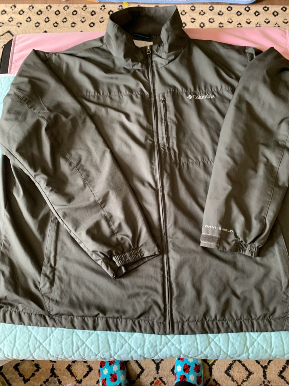 COLUMBIA Omni Tech Men's Charcoal Size 3X Soft shell Full Zip Jacket
